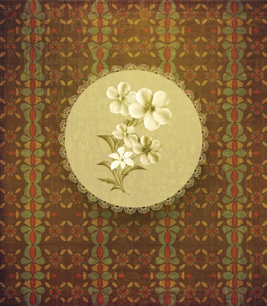 Fond floral grunge marocain — Image vectorielle