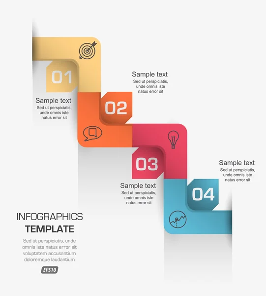 Elementos de color escalera partes datos — Vector de stock