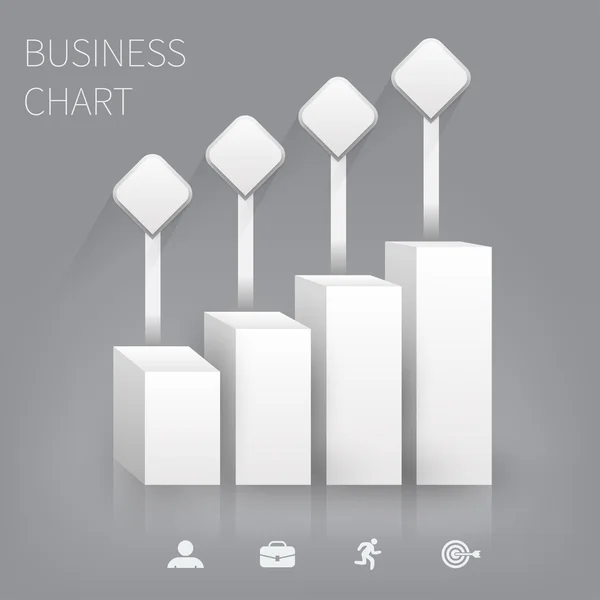 Gráfico de barras de negocio Infografía — Vector de stock