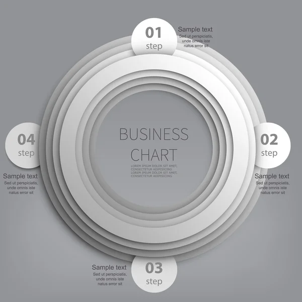 Gelaagde cirkeldiagram sjabloon — Stockvector