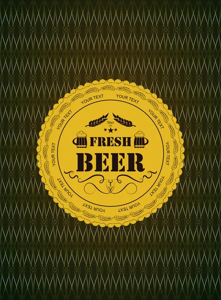 圆形标签啤酒 — 图库矢量图片