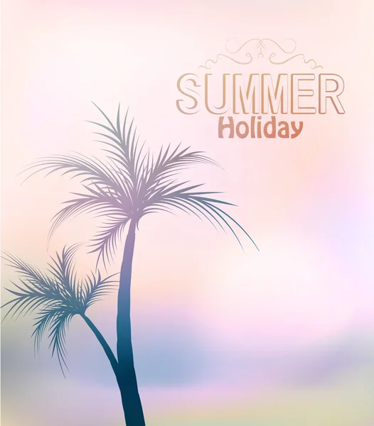 Summer beach blurred background — Stock Vector