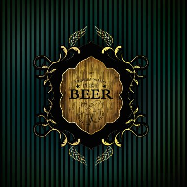 desenli etiket premium kalite bira