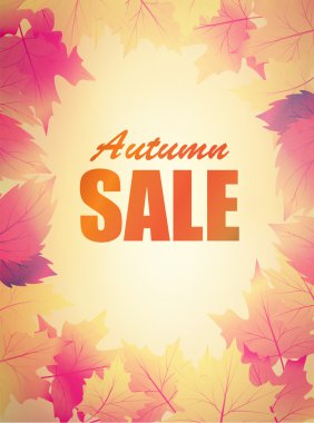 sonbahar büyük satış kayıt üzerinde arka plan bulanık