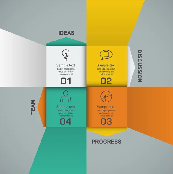 Recouper les données des diagrammes d'affaires pour les présentations — Image vectorielle