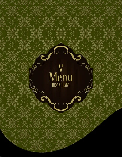 Etiqueta restaurante menú diseño — Vector de stock