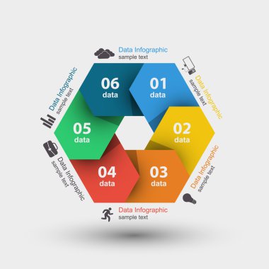 dairesel ok diyagram öğesini iş sunumları için
