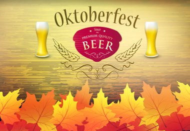 Festivaller Oktoberfest ahşap arka plan