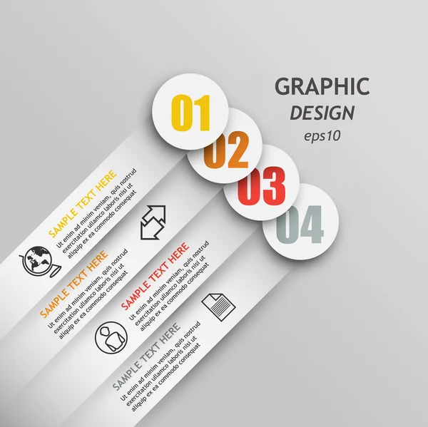 Infographics başlık sunu öğesi — Stok Vektör