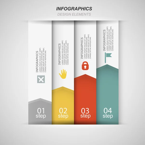 Opzioni crescita elemento dati infografici — Vettoriale Stock