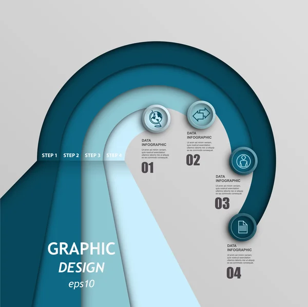 3D infographic regelitem bedrijfspresentatie — Stockvector