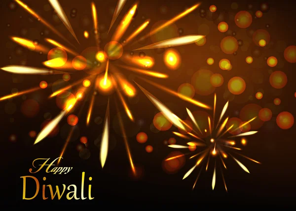 Diwali fireworks vector background — Stock Vector