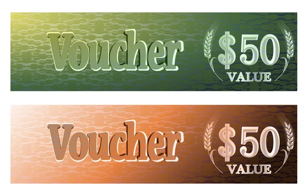 Voucher de design conjunto — Vetor de Stock