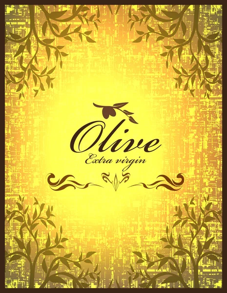 Olive grunge abstrakt bakgrund med lämnar — Stock vektor