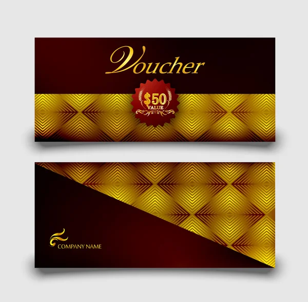 Gift voucher design template — Stock Vector