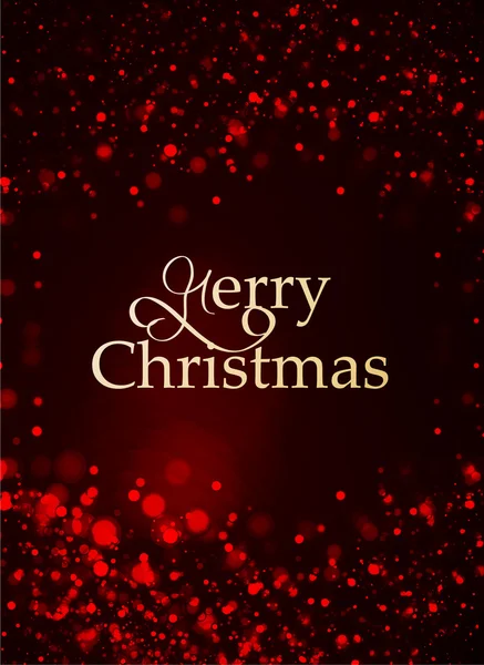 Buon Natale lettering su uno sfondo sfocato con scintille — Vettoriale Stock