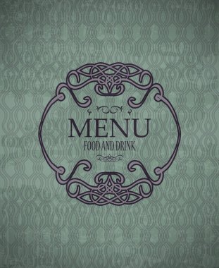 Restoran Menü vintage etiket