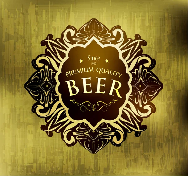 Premium kvalita piva popisku — Stockový vektor