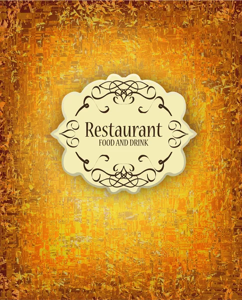 Restaurant Menü Vintage-Etikett — Stockvektor