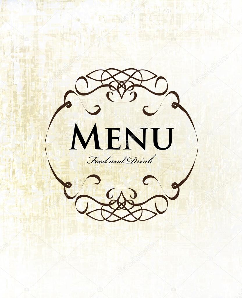 Menu restaurant étiquette vintage image vectorielle par Chalapan