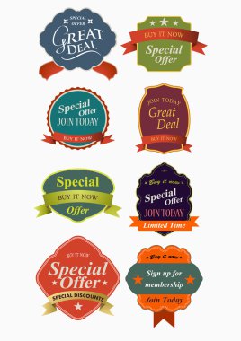 farklı formları kümesi etiketleri