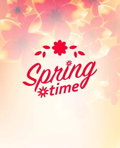 Emblema con tempo di primavera — Vettoriale Stock