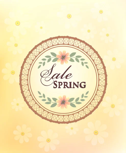 Emblem with spring time — Stock Vector