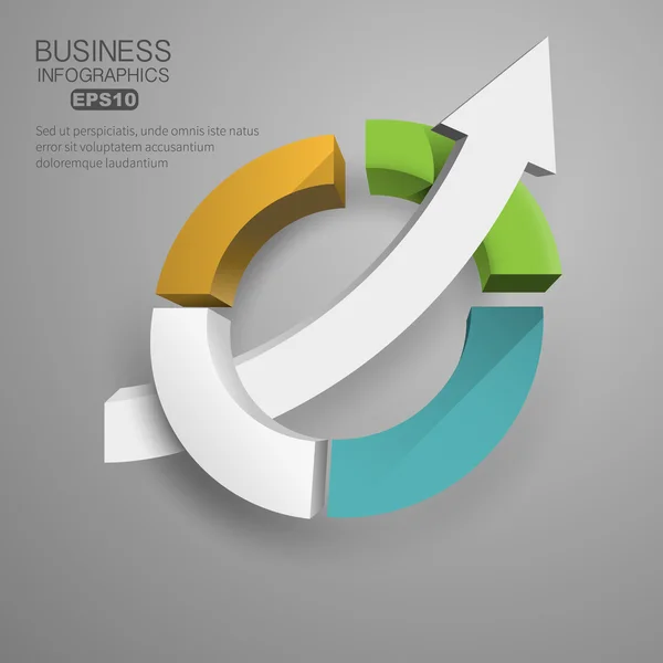 3D-cirkeldiagram business — Stockvector