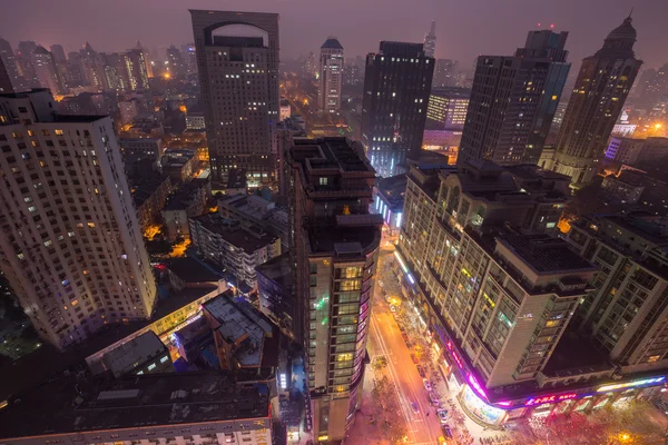 Kinesiska Nanjing stad Nattbild — Stockfoto