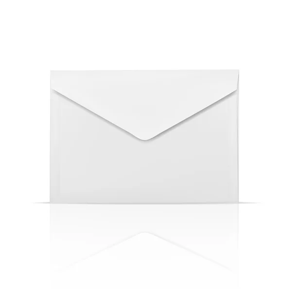 Ícone envelope branco isolado no fundo branco Vetores De Stock Royalty-Free