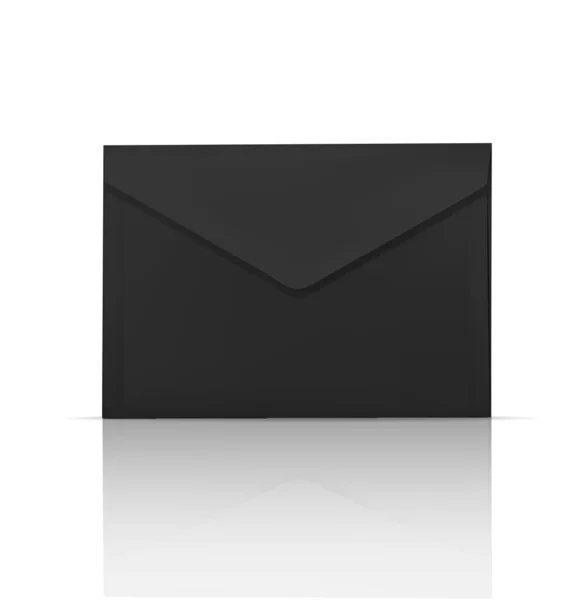 Envelope preto no fundo branco Ilustrações De Stock Royalty-Free