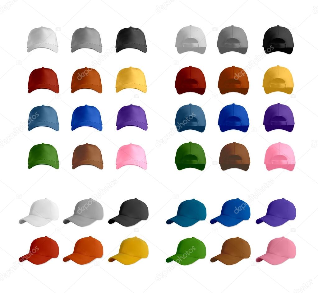 Baseball cap template collection