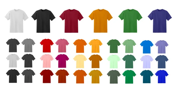 Grande conjunto de modelos de t-shirt Vetor De Stock