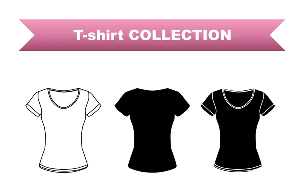T-shirt para mulheres conjunto de ícones Ilustrações De Stock Royalty-Free