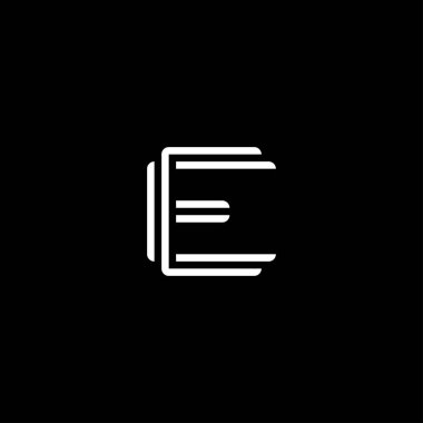 E logo şablon vektör kavramı