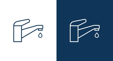 Web ve mobil için su damlası simgesine sahip musluk