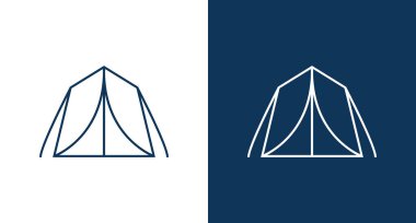 Web ve mobil için kamp çadırı ana hatları simgesi
