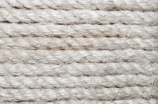Bílý hrubý lano pozadí — Stock fotografie