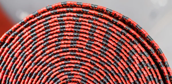 Abstrakte Matten rot und schwarz Textur Muster Hintergrund — Stockfoto