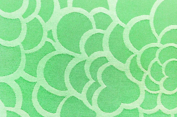 Abstract green circle fabric texture and background — Stock Photo, Image