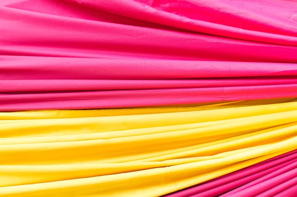 Multi color fabric in a row — Stock Photo, Image