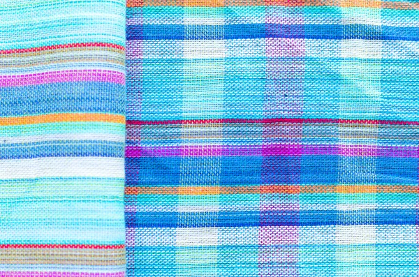 Renkli çizgi desenli kumaşlar arka plan doku — Stok fotoğraf