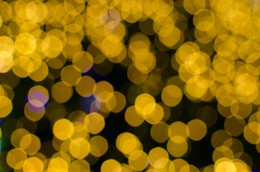 Gece ışık sarı parlak bokeh arka plan