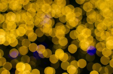 Gece ışık sarı parlak bokeh arka plan