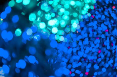 Gece ışık mavi parlak bokeh arka plan