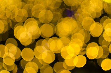 Gece ışık sarı parlak bokeh arka plan