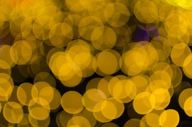 Gece ışık sarı parlak bokeh arka plan