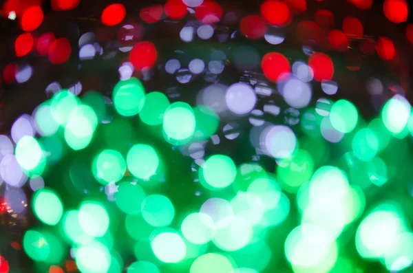 Night light Green bright bokeh background — Stock Photo, Image