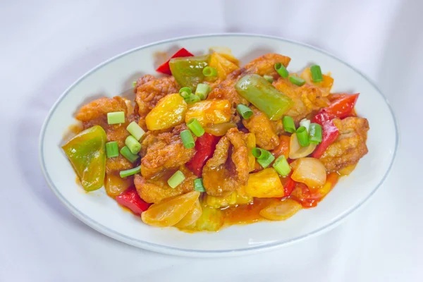 Sweet and sour sauce fried with pork — Stock Photo, Image