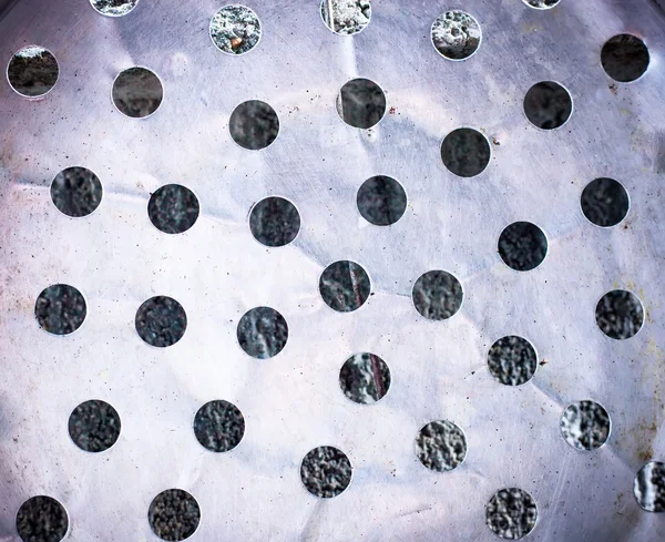 Sömlös metall stål galler med hål textur bakgrund — Stockfoto